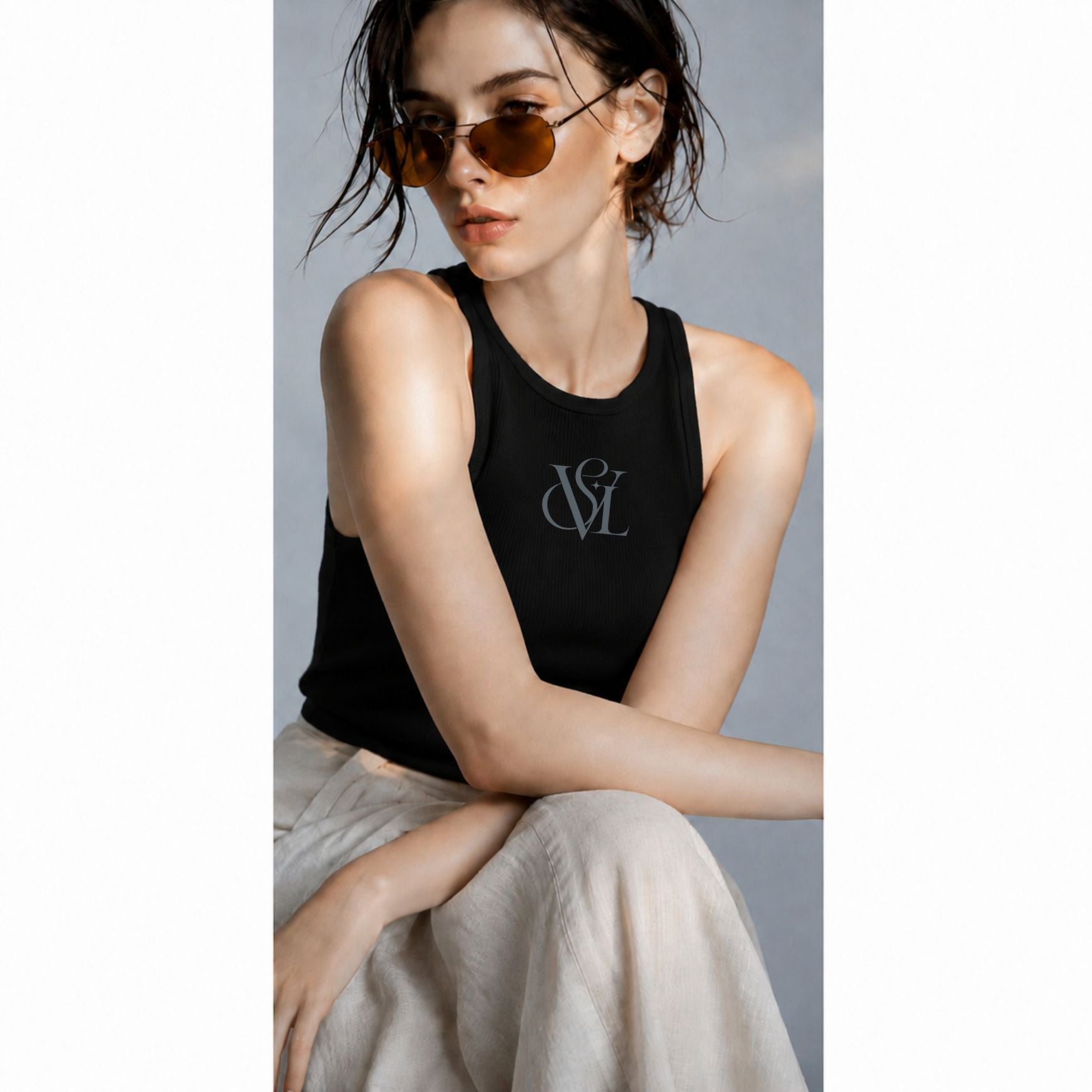 VERSIL LOGO Women’s micro-rib tank top