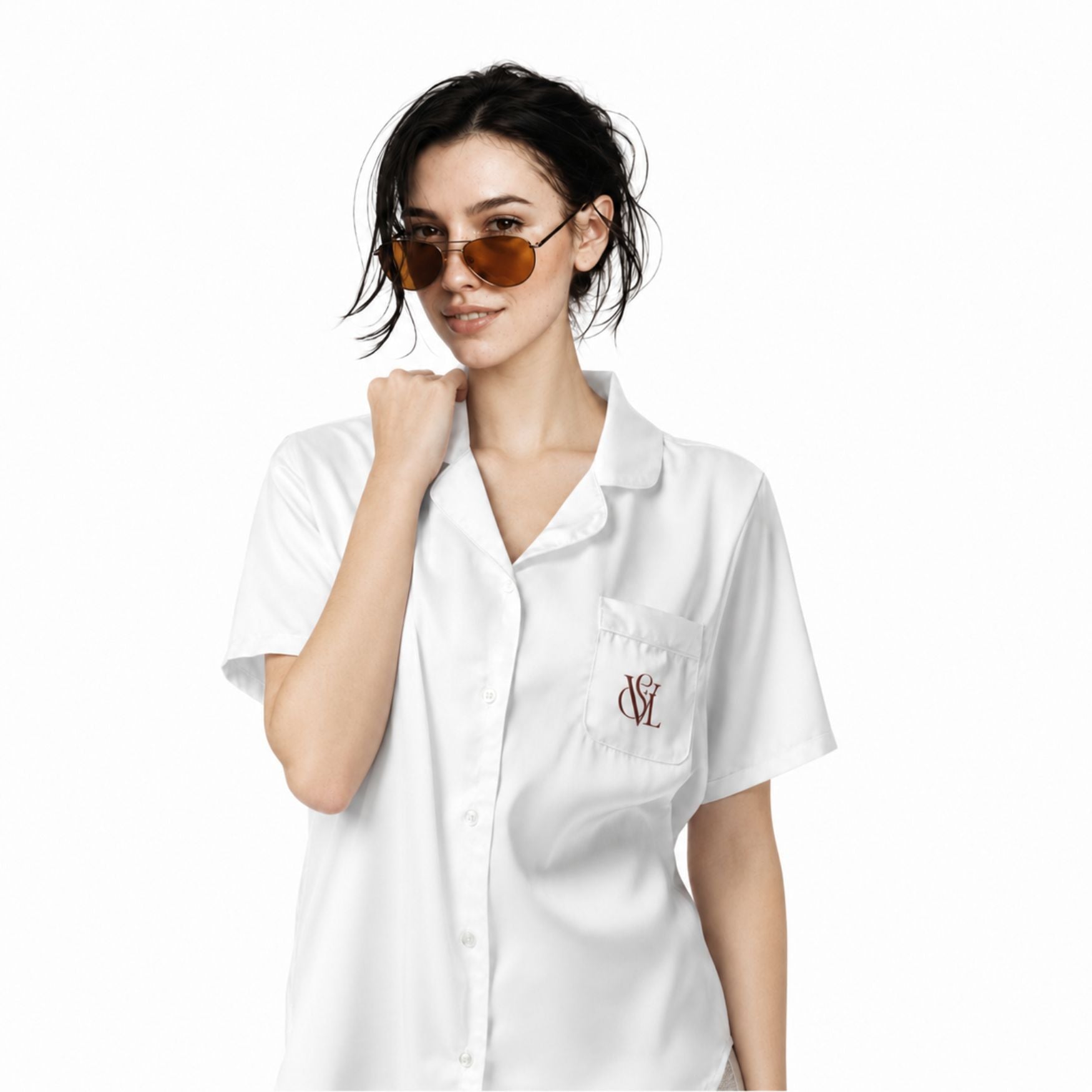 VERSIL LOGO All-over print women’s short sleeve top
