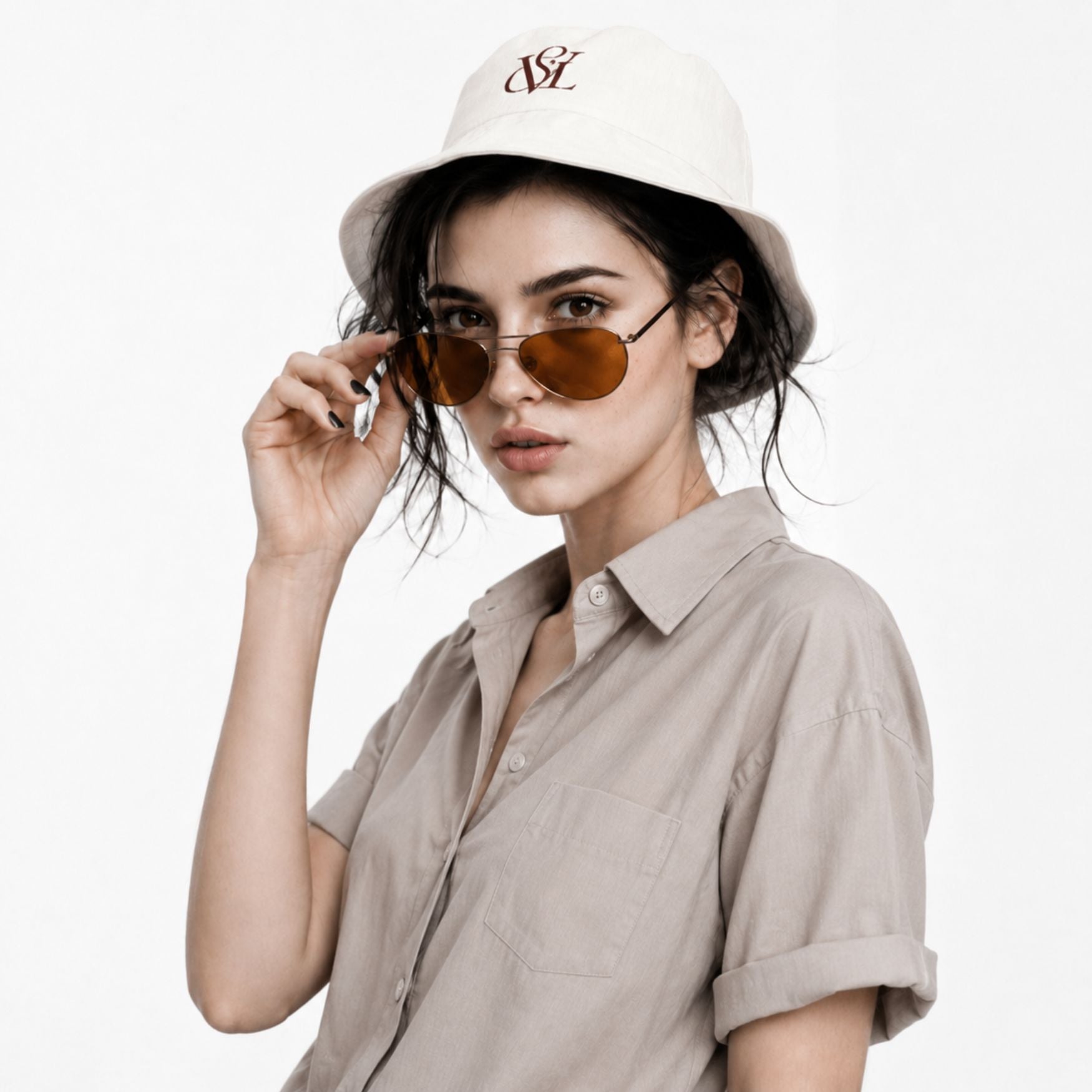 Reversible bucket hat 1point Logo