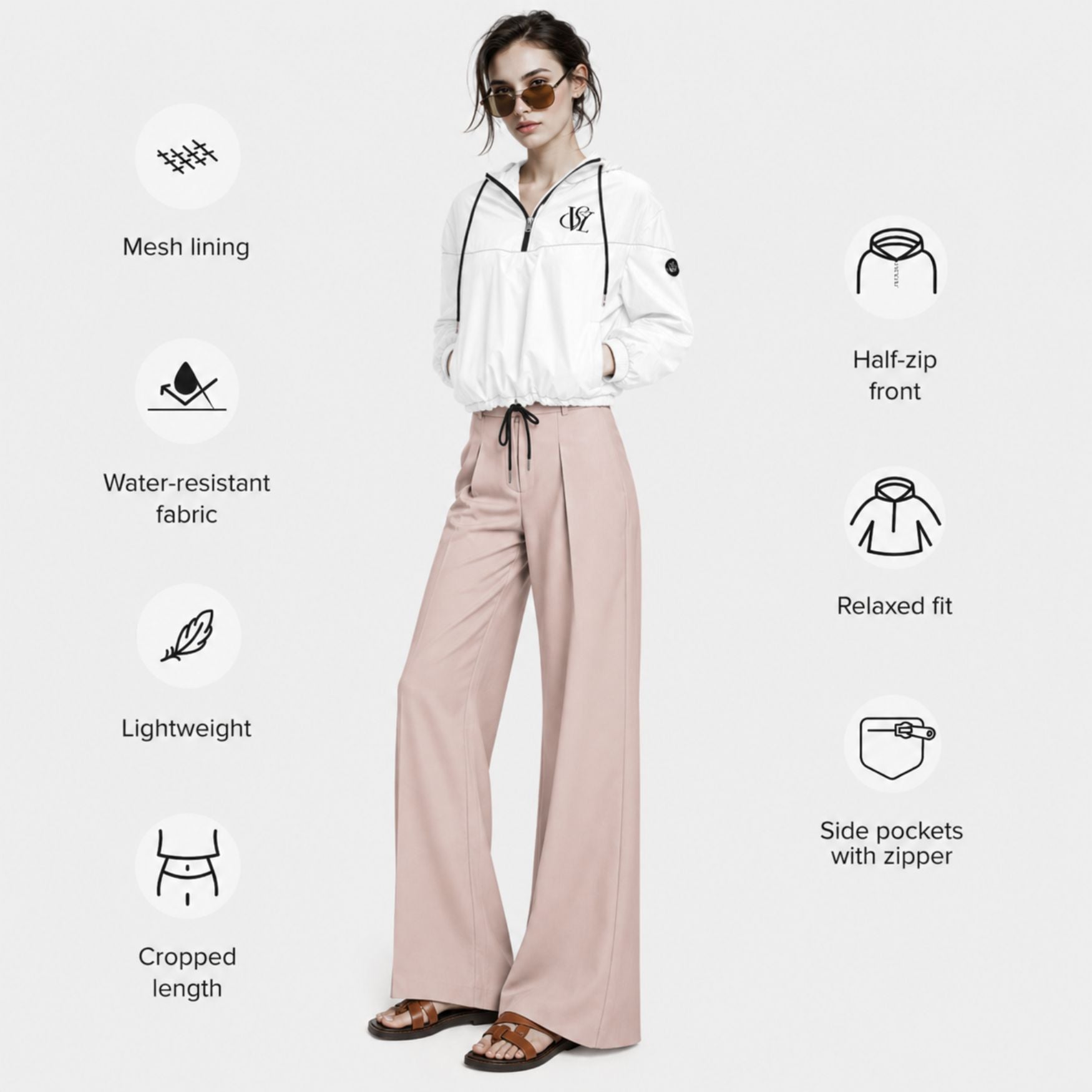 VERSIL Cropped windbreaker