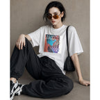 VERSIL Album Artwork Oversized Cotton T-Shirt/JAZZY EXCUTION