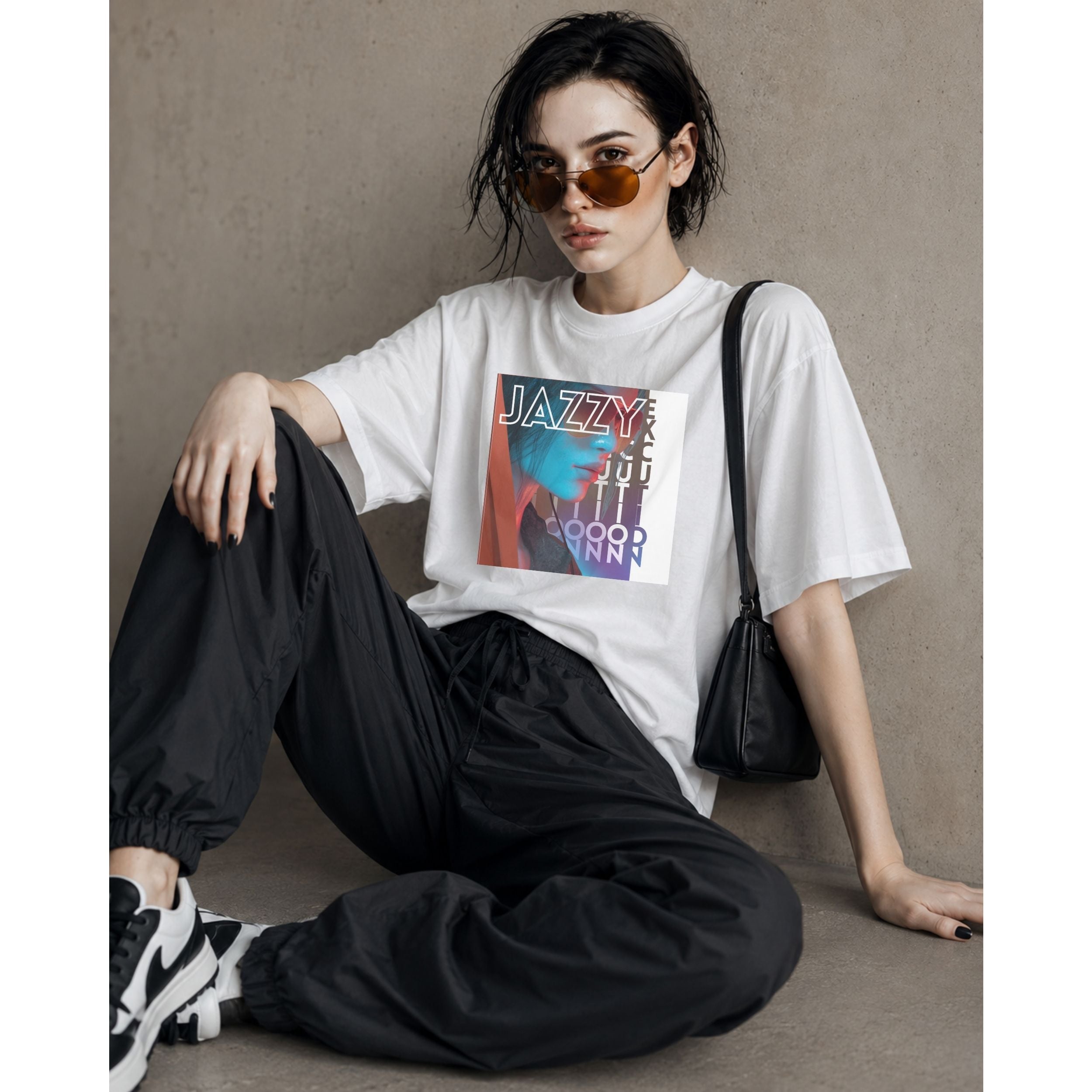 VERSIL Album Artwork Oversized Cotton T-Shirt/JAZZY EXCUTION