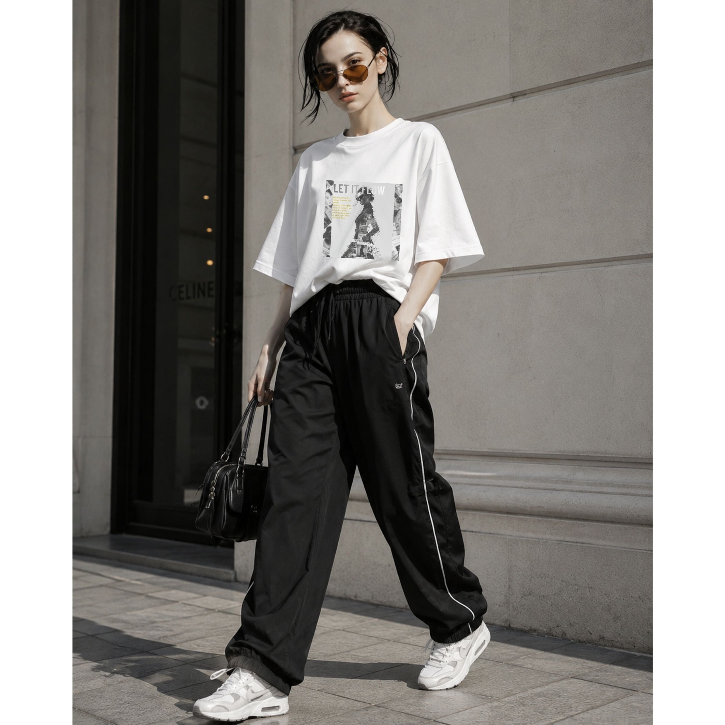 VERSIL Album Artwork Oversized Cotton T-Shirt/LET IT FLOW