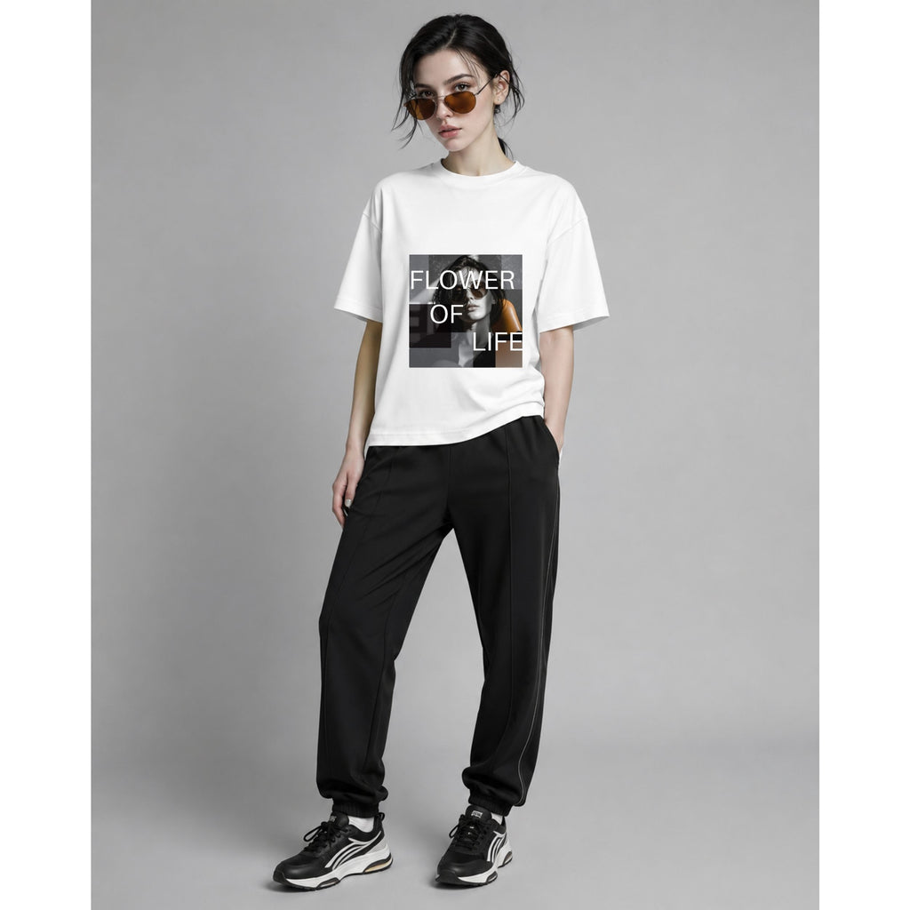 VERSIL Album Artwork Oversized Cotton T-Shirt/FLOWER OF LIFE