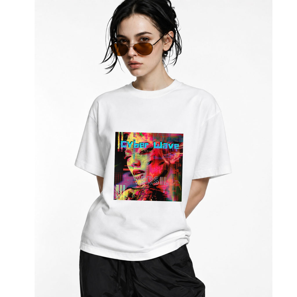 VERSIL Album Artwork Oversized Cotton T-Shirt/Cyber Wave