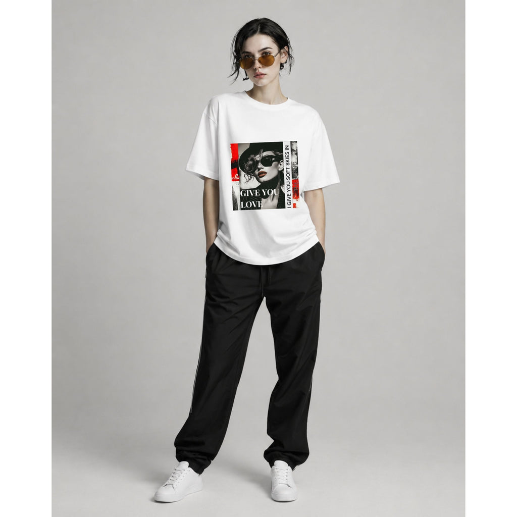 VERSIL Album Artwork Oversized Cotton T-Shirt/GIVE YOU LOVE