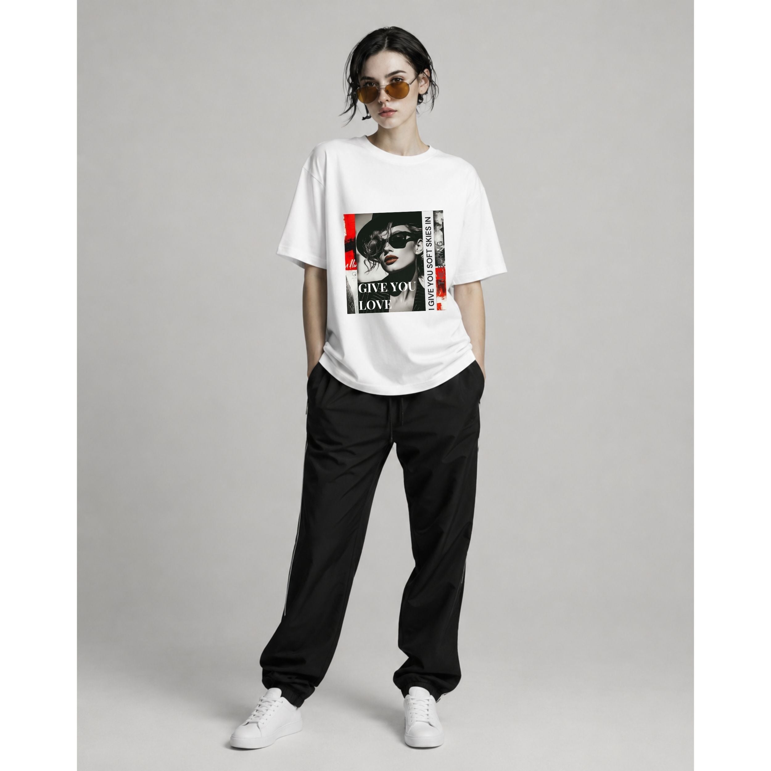 VERSIL Album Artwork Oversized Cotton T-Shirt/GIVE YOU LOVE