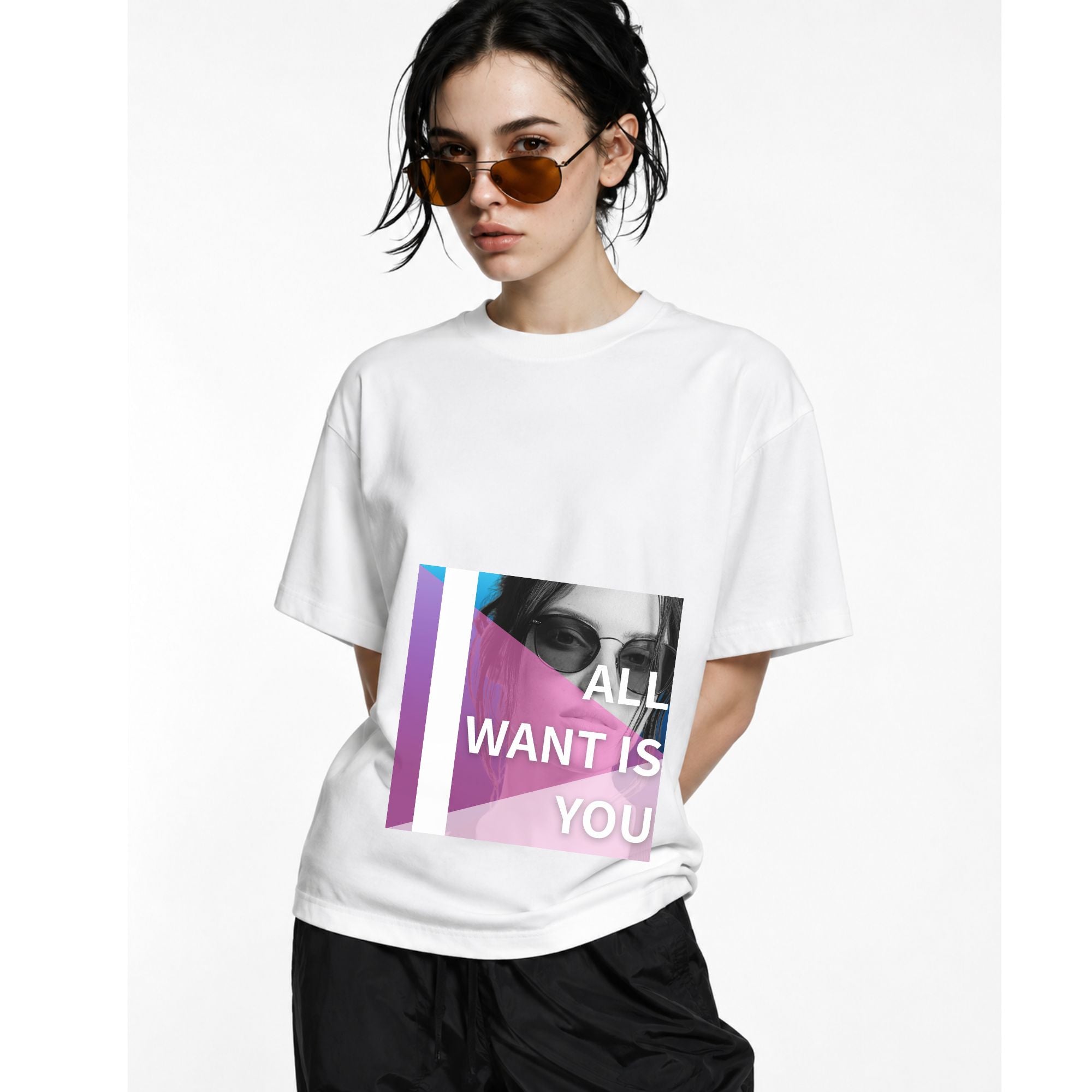VERSIL Album Artwork Oversized Cotton T-Shirt/ALL WANT IS YOU