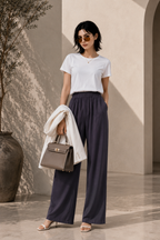 Midnight Smoke Wide-Leg Pants