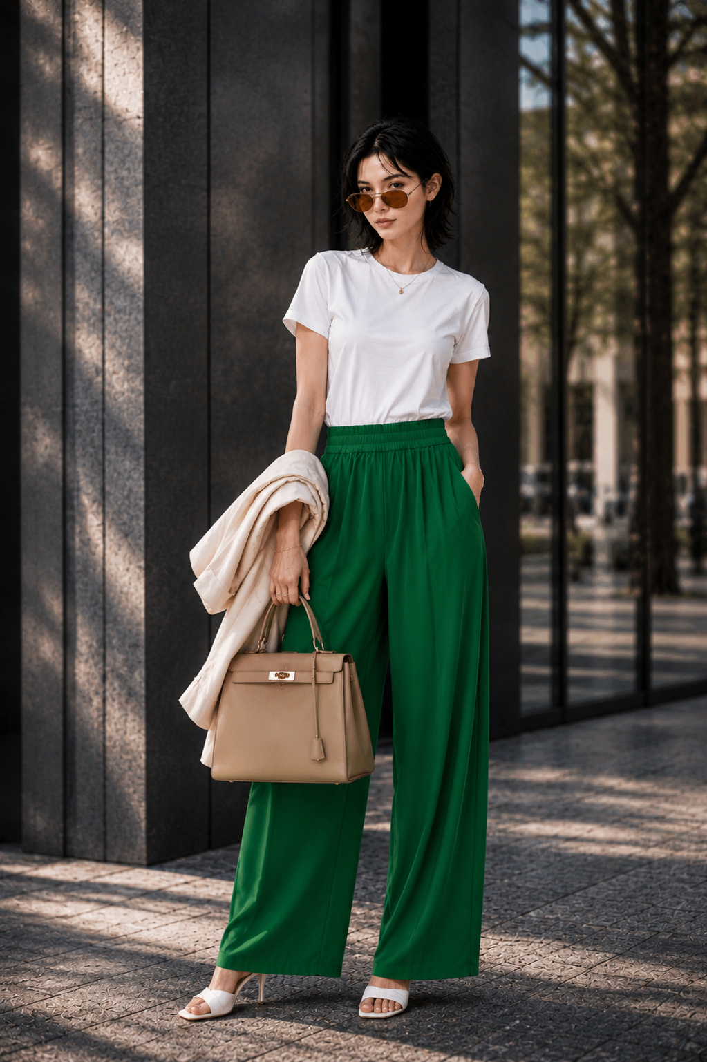 Forest Éclipse Wide-Leg Pants