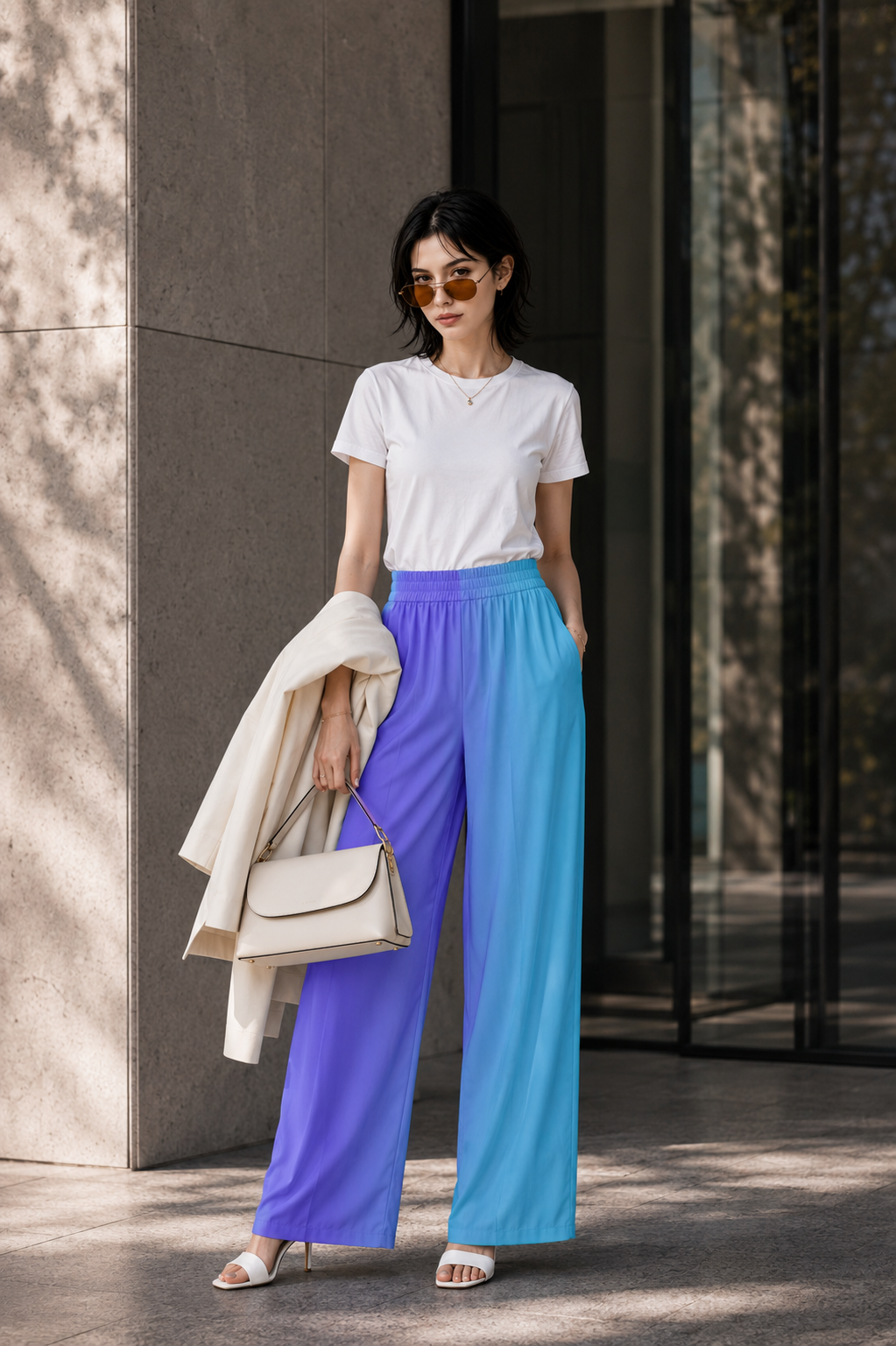 Celestial Split Wide-Leg Pants