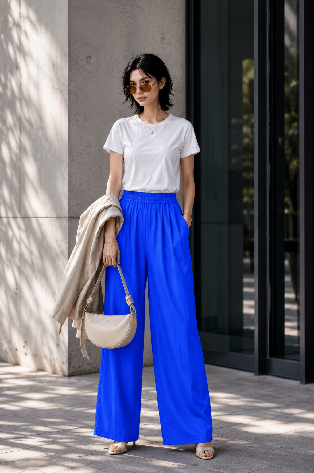 Ultramarine Voltage Wide-Leg Pants