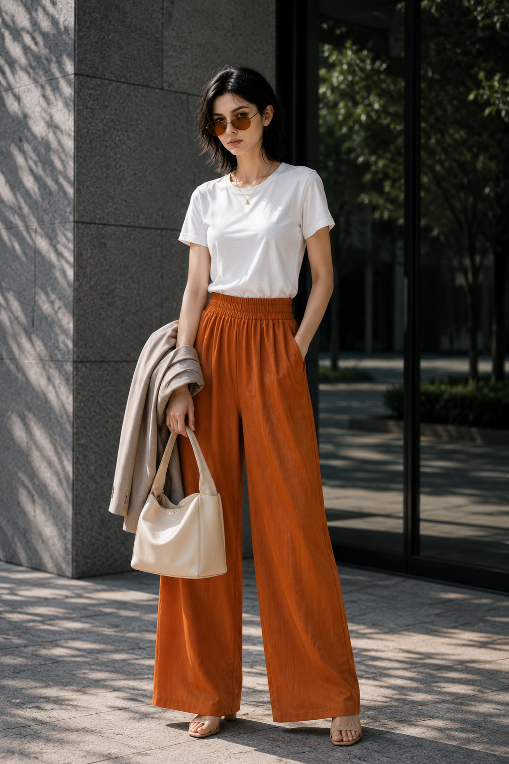 Terra Copper Wide-Leg Pants