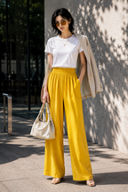 Marigold Glow Wide-Leg Pants