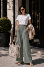 Sage Mist Wide-Leg Pants
