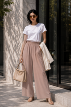 Nude Clay Wide-Leg Pants