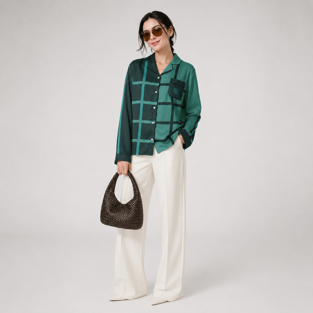 Teal Shadow Dress Shirt