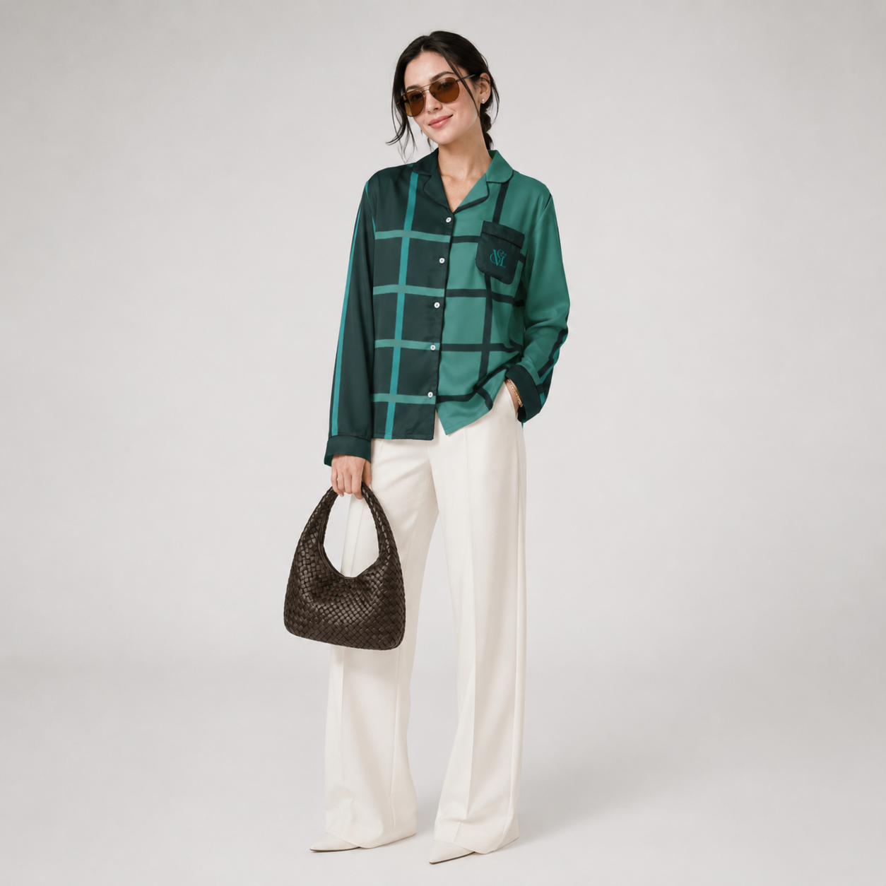Teal Shadow Dress Shirt