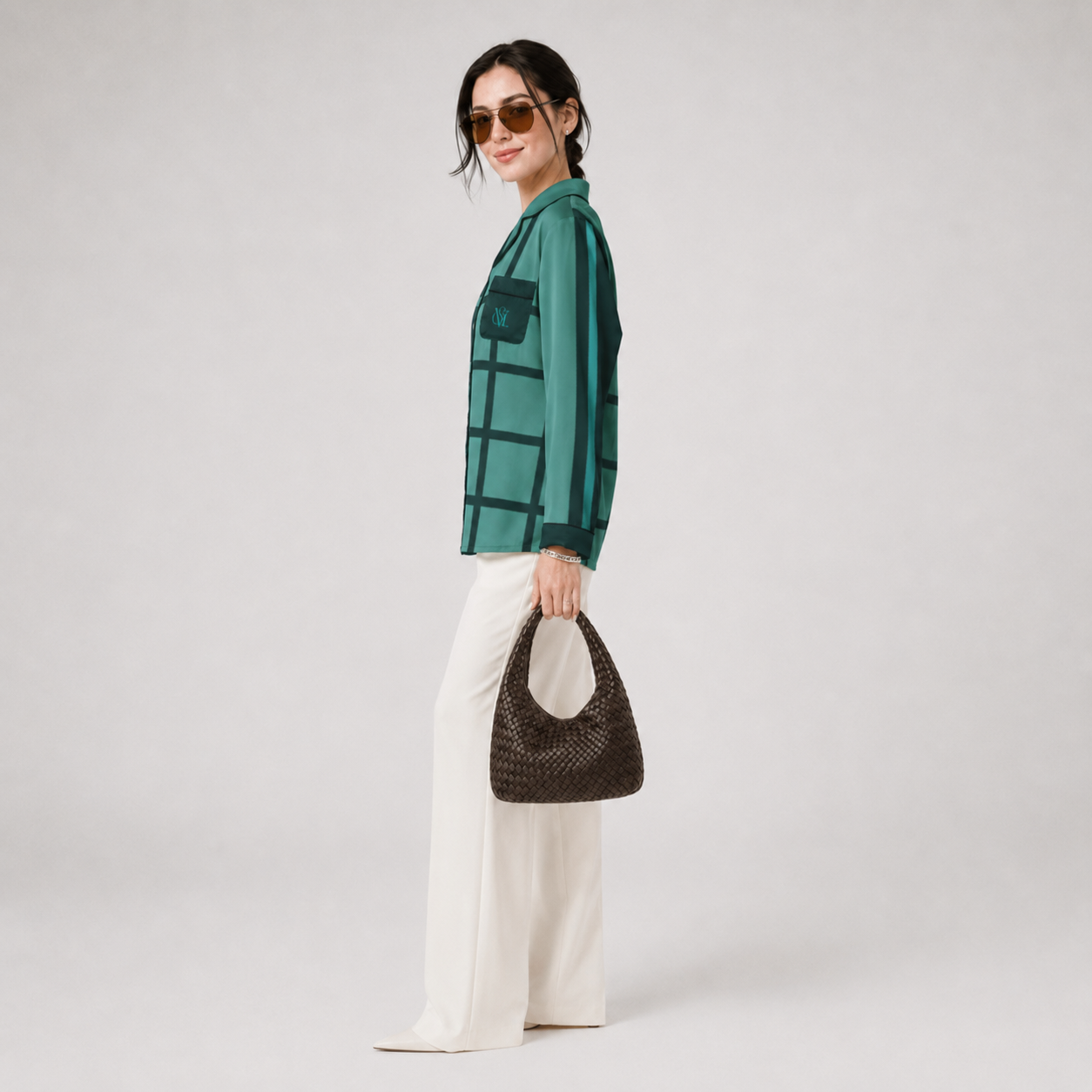 Teal Shadow Dress Shirt