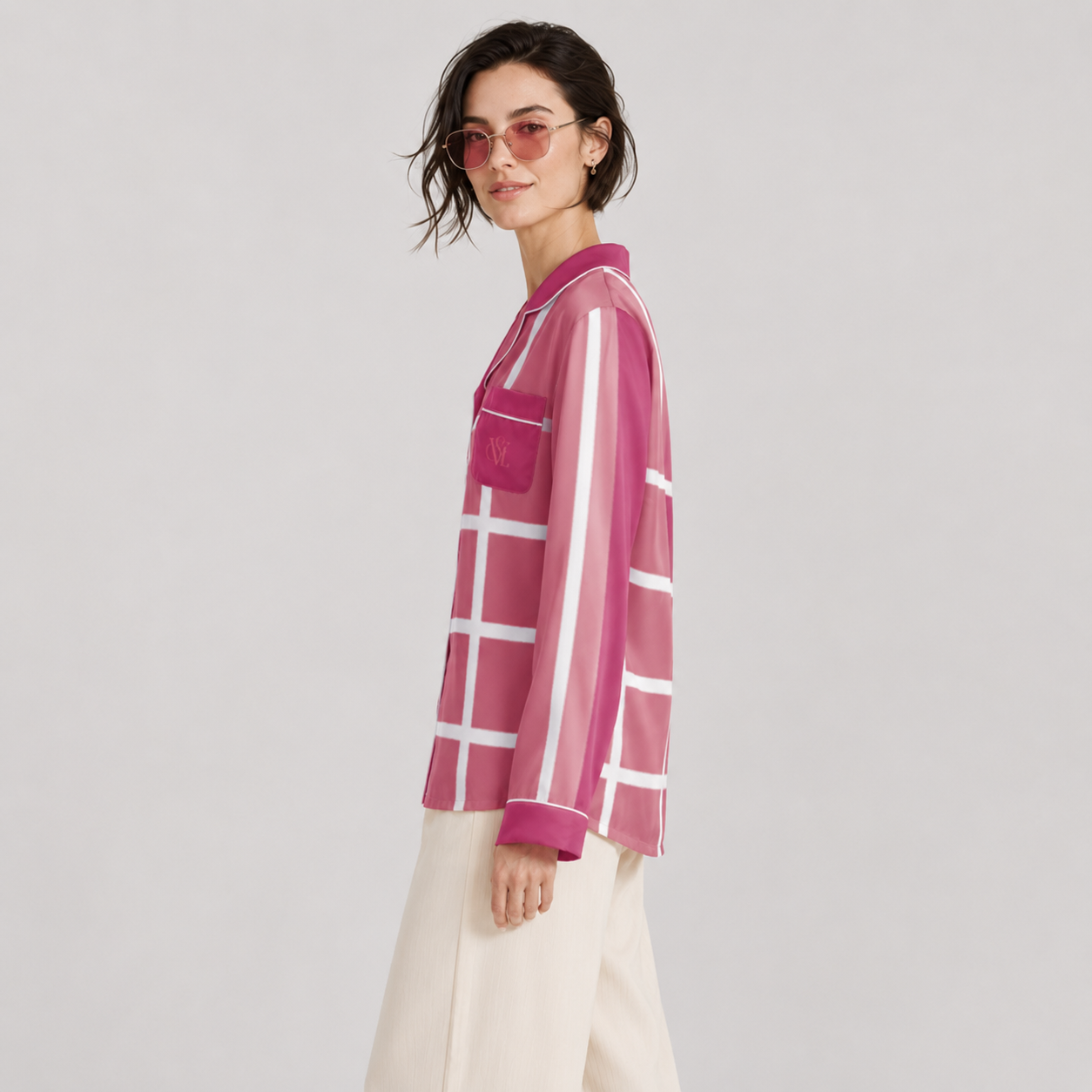 Rosé Matrix Dress Shirt