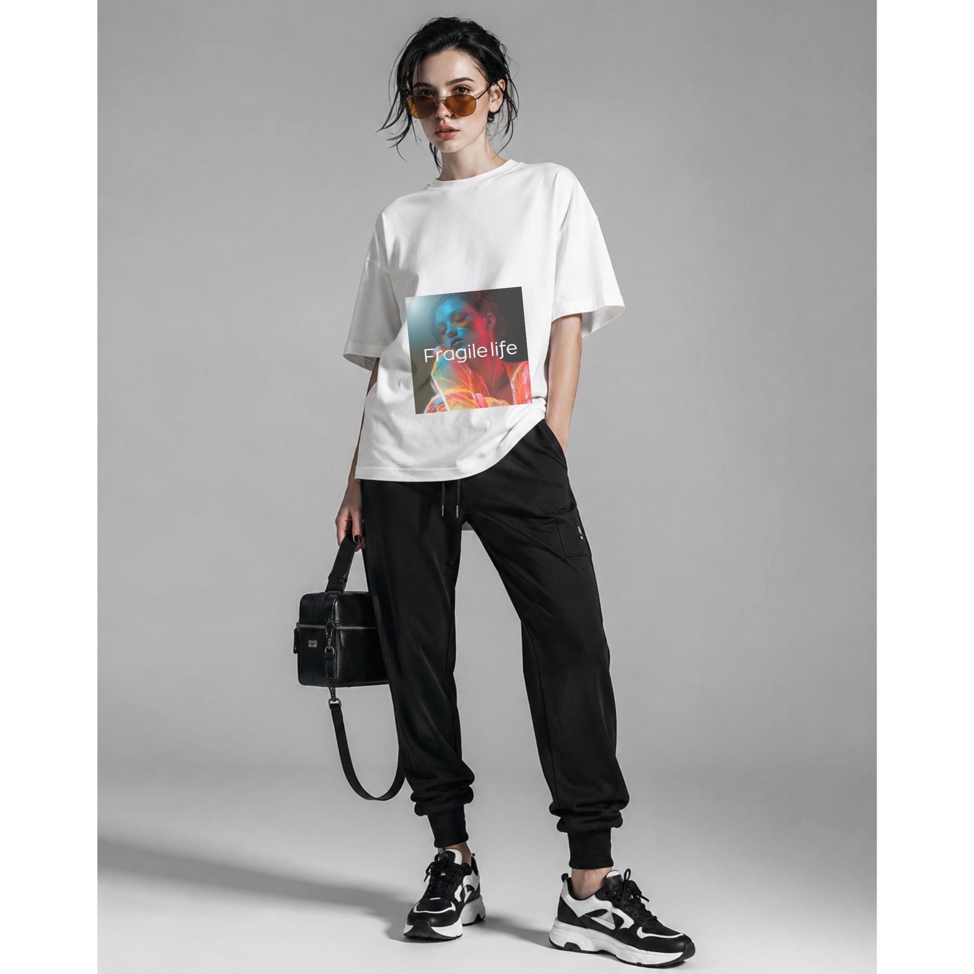 VERSIL Album Artwork Oversized Cotton T-Shirt/Fragile Life