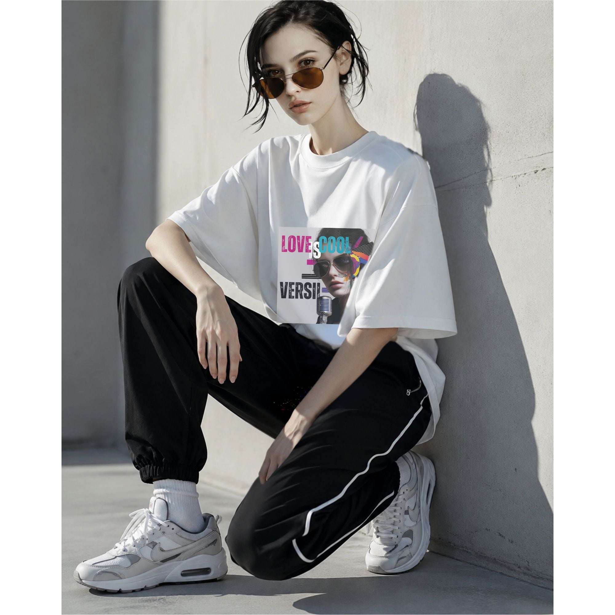 VERSIL Album Artwork Oversized Cotton T-Shirt/LOVE IS COOL