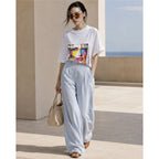 VERSIL Album Artwork Oversized Cotton T-Shirt/Samba en Noir