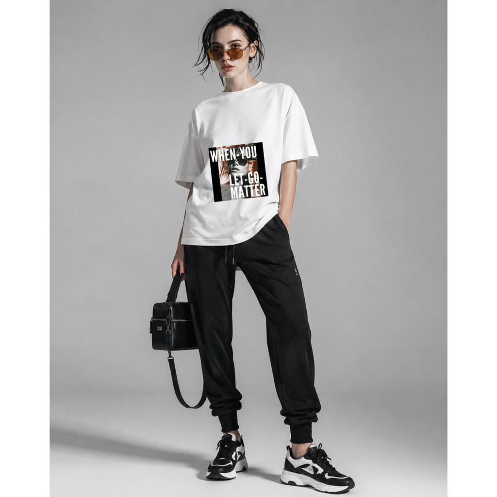 VERSIL Album Artwork Oversized Cotton T-Shirt/WHEN-YOU-LET-GO-MATTER